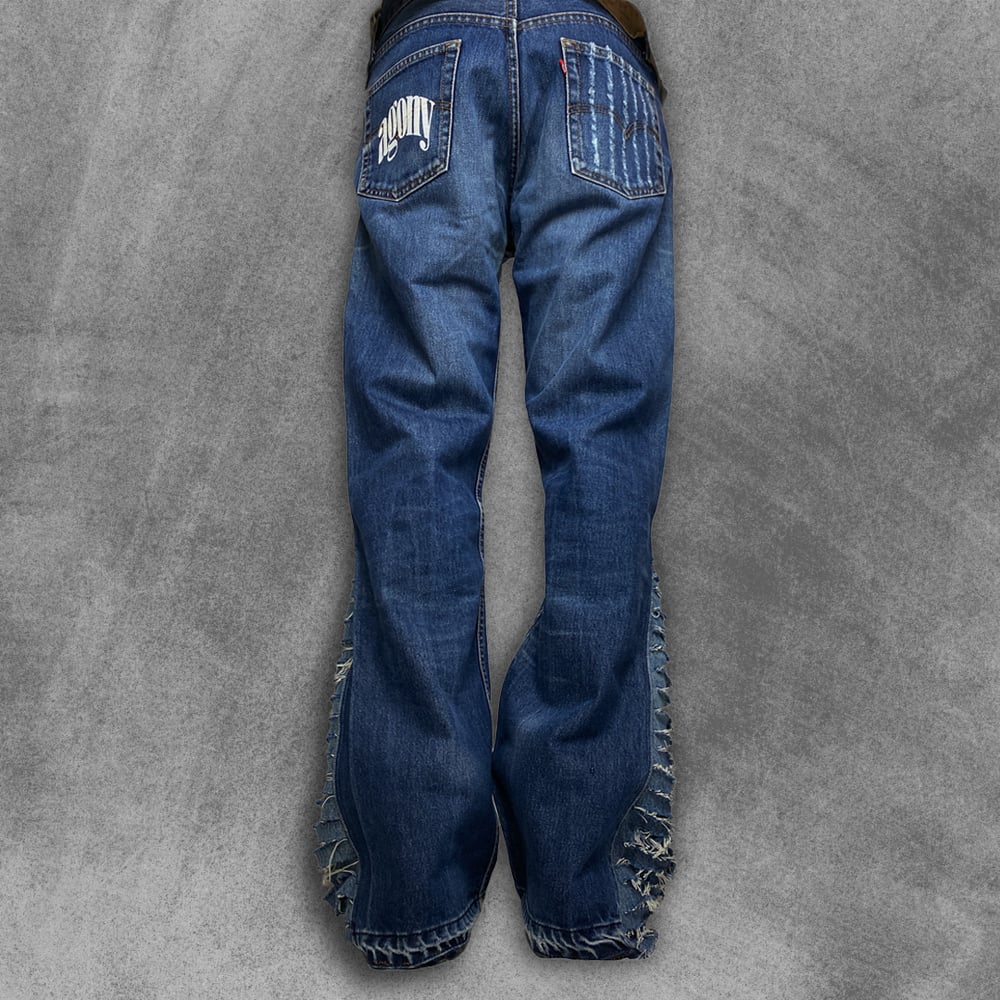 FLARED BLEED DENIM [M-L]