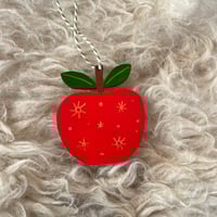 Image 1 of Festive Red Apple Decoration - Preorder!