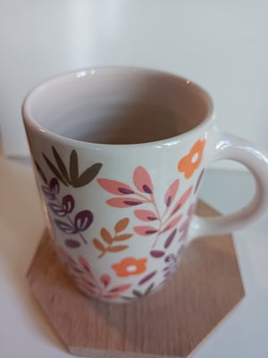 Image of Tasse fleur orange 