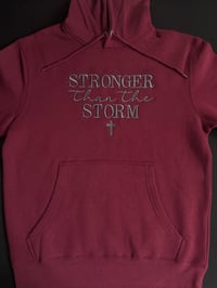 Image 1 of "Stronger Than The Storm" Hoodies + Customized options *Leave thread colors in notes