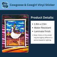 Image 2 of Cowgoose and Cowgirl Vinyl Sticker
