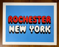 Image 1 of 11x14" Rochester Bubble Letters Print