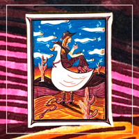 Image 1 of Cowgoose and Cowgirl Vinyl Sticker