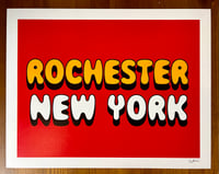 Image 2 of 11x14" Rochester Bubble Letters Print