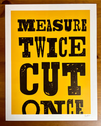 11x14" Measure Twice, Cut Once Print