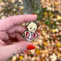 Image of "Your Coffin Or Mine" Mini Enamel Pin