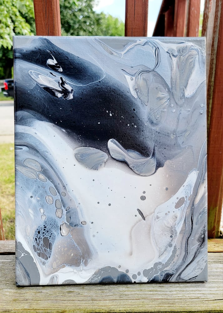 Image of 11x14 fluid art