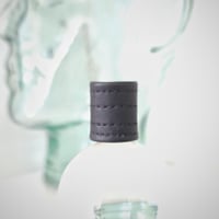 Image 1 of BAD BOYFRIEND black vegan leather unisex statement ring