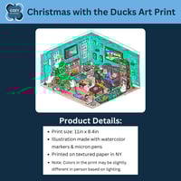 Image 3 of Christmas with the Ducks - Art Print