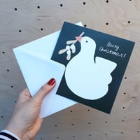 Image 2 of White Dove Christmas Card