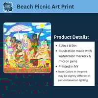 Image 3 of Beach Picnic - Art Print