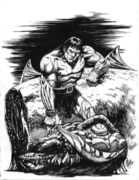 Conan Slays The Serpent