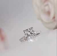 Image 1 of Alaia Square Cushion Cut 2 Carat Lab Diamond Ring