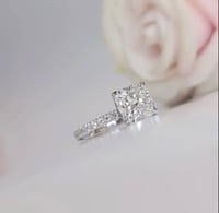 Image 3 of Alaia Square Cushion Cut 2 Carat Lab Diamond Ring