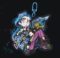Image 4 of [PREORDER] Jinx and Vi acrylic keychain 