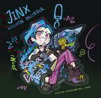 Image 2 of [PREORDER] Jinx and Vi acrylic keychain 