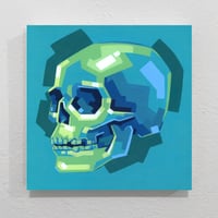 Image 1 of Turning Skull, Phase 01 - Original Painting, 12" x 12"