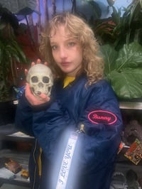 Image 4 of Goddess Babe Embroidery Patch Flight Jacket 🩷🩷💙🧡