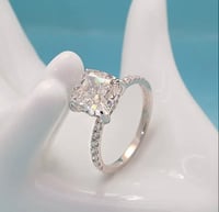 Image 2 of Alaia Square Cushion Cut 5 Carat Lab Diamond Ring