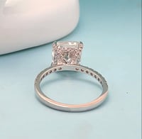 Image 4 of Alaia Square Cushion Cut 5 Carat Lab Diamond Ring