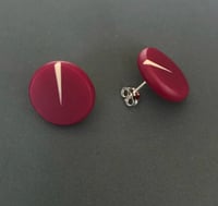 Image 2 of NEW claret circle studs 