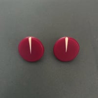 Image 1 of NEW claret circle studs 