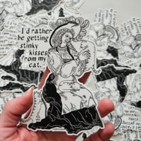 Image 1 of Stinky Kisses Black and White Sticker