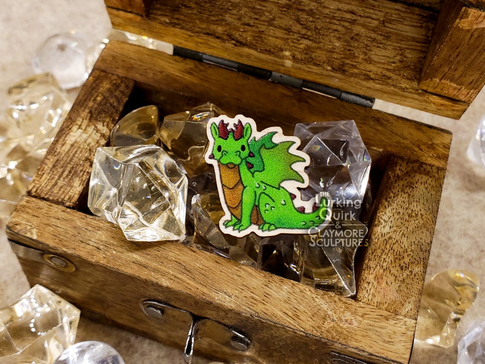 Mini Wooden Dragon Pins