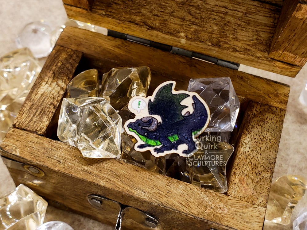 Mini Wooden Dragon Pins