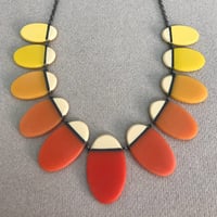 Image 1 of NEW orange fade ovals necklace 