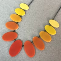 Image 2 of NEW orange fade ovals necklace 