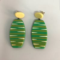 Image 1 of NEW modernist green earrings 