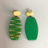 Image 2 of NEW modernist green earrings 