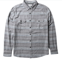 Image 1 of Camisa Vissla Central Coast LS Flannel BLK en liquidación.
