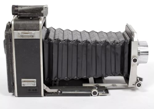 Image of Graflex Super Speed Graphic 4X5 Camera w/ Rodenstock 135mm lens + film + holders  #4823