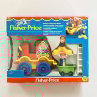 Image 1 of Boîte clowns pompiers Fisher Price stock neuf années 80