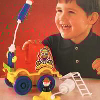 Image 5 of Boîte clowns pompiers Fisher Price stock neuf années 80