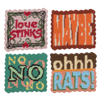 Image 1 of words • love stinks, maybe, no, ohhh rats!