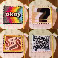 Image 4 of words • okay, question???, silly goose!, well okay i guess