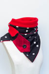 Cuello bufanda dots rojo