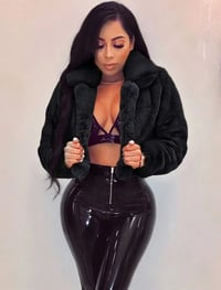 Image 1 of Black faux fur jacket 