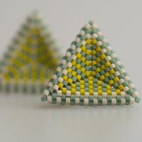 Image 1 of Love-Love Hand-Beaded Earrings