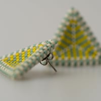 Image 2 of Love-Love Hand-Beaded Earrings