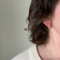Image 3 of Sunset Ombré Hand-Beaded Earrings