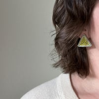 Image 3 of Love-Love Hand-Beaded Earrings