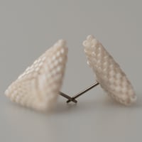 Image 2 of Bisque Hand-Beaded Earrings