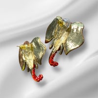 Image 3 of Clear Stone Elephant Earrings