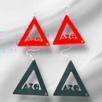 Image 1 of Acrylic Symbol in Pyramid Dangle Earring