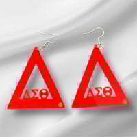 Image 3 of Acrylic Symbol in Pyramid Dangle Earring