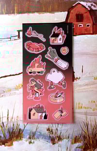 Image 1 of HOUSE FIRE sticker sheet